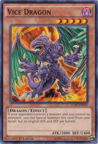 Vice Dragon LC5D-EN059 Common 1st Edition x3 Near Mint