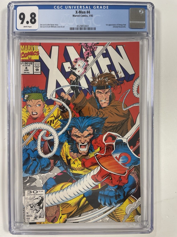 X-Men #4 (Marvel Comics January 1992) - CGC 9.8-  Beautiful. 1st Omega Red! Key!