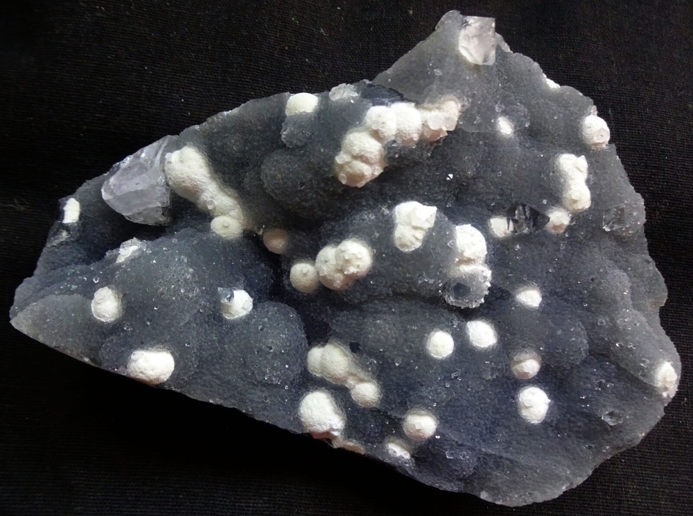 Stunning fluorite balls with apophyllite crystals on chalcedony matrix mineral specimen A3