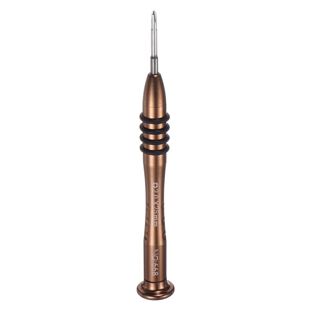 2.0mm Magnetic Phillips Screwdriver with Aluminum Handle in Brown