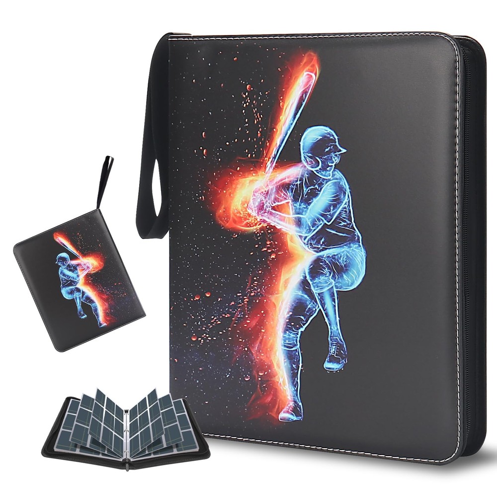 Baseball Card Binder with 900 Pockets 9-Pocket Trading Card Holder