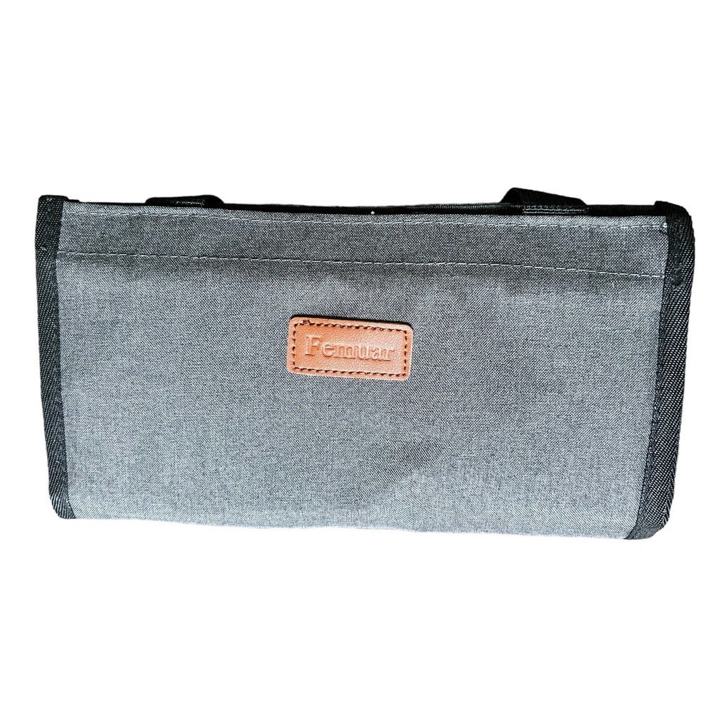 Femuar Insulated Foldable Lunch Tote Cooler Bag Gray Open Box TL251