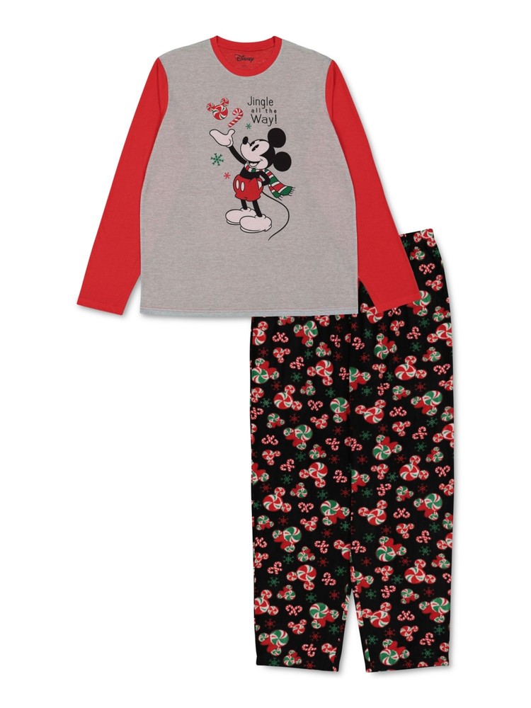 HYBRID APPAREL Womens Red Top Elastic Band Straight leg Pants Pajamas S