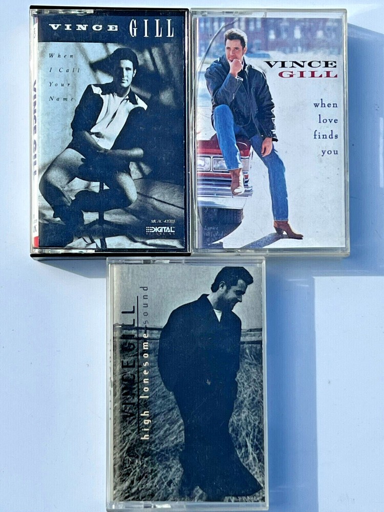 VINCE GILL 3 CASSETTE TAPE LOT WHEN LOVE FIND YOU HIGH LONESOME SOUND CALL NAME