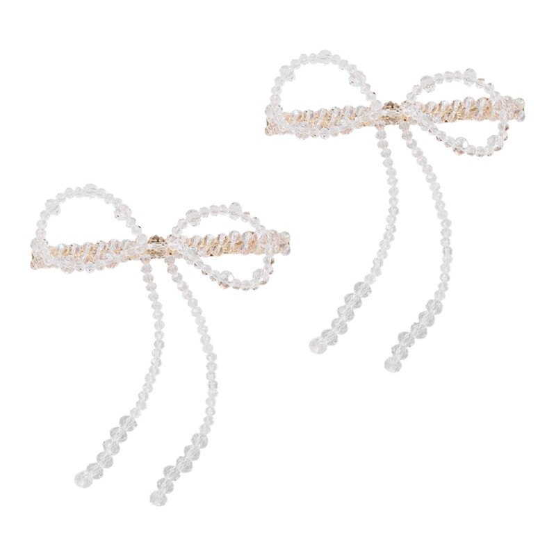 Elegant Clear Bowknot Hair Clip for Brides Wedding Hair Accessory Gift