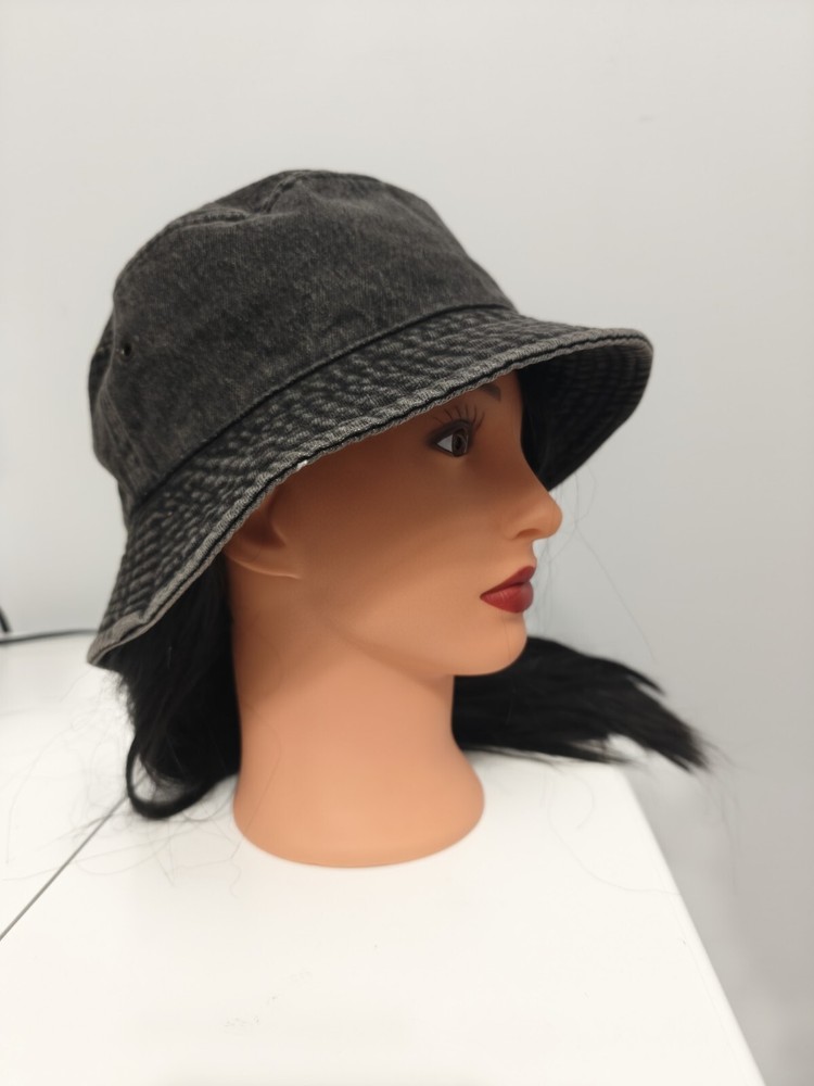 Newhattan Adult Size Large/XL Cotton Bucket Hat 100% Cotton Gray