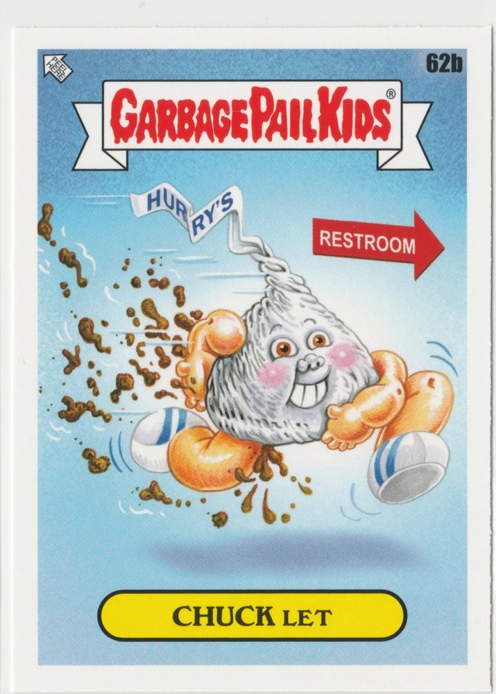 Chuck Let #62b Garbage Pail Kids GPK 2021 Food Fight Series Trading Card  