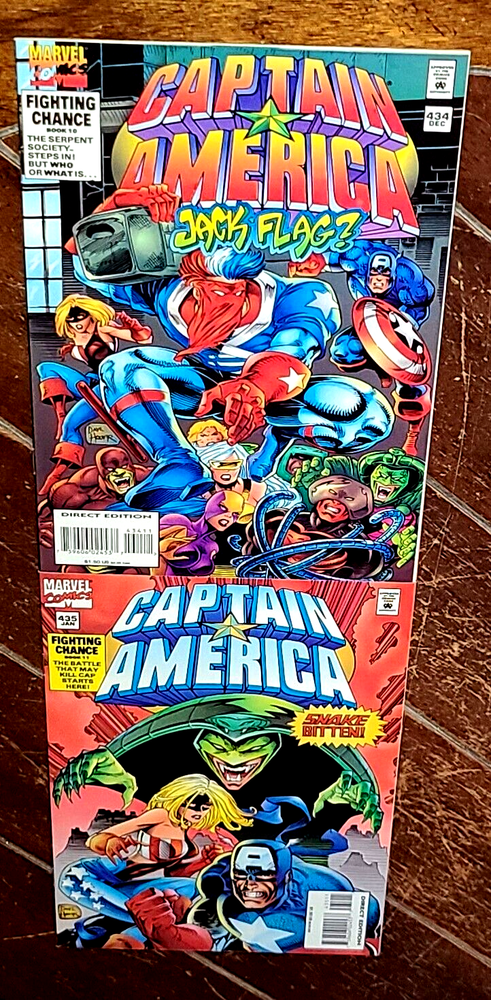 Captain America #434 & #435, (1994/95, Marvel): Dave Hoover Cover Art!