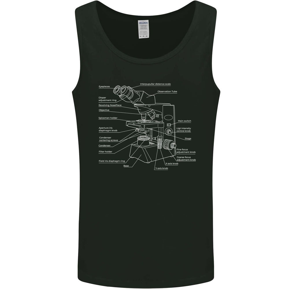 Microscope Science Biology Mens Vest Tank Top