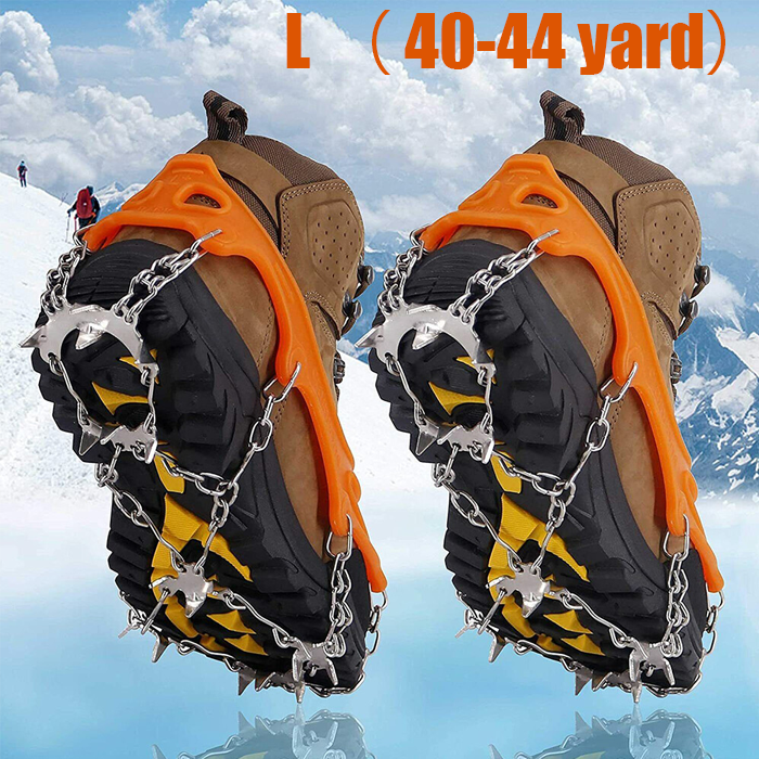 Ice Snow Grips Spikes Gripper Crampons Cleats Anti Slip For Hiking Shoes Boots L