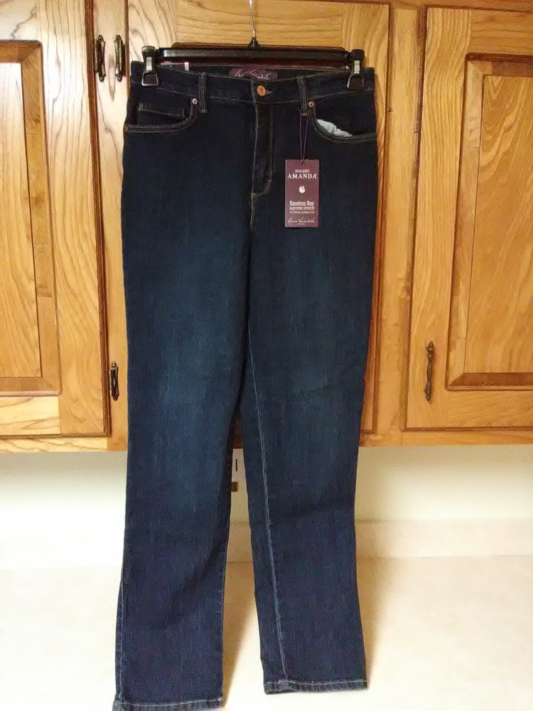 Gloria Vanderbilt Amanda Tapered Flawless Flex Supreme Stretch Jeans Size 8