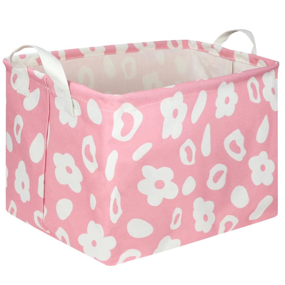 Rectangular Flower Basket,Baby Girl Basket,Foldable waterproof Nursery Laundr...