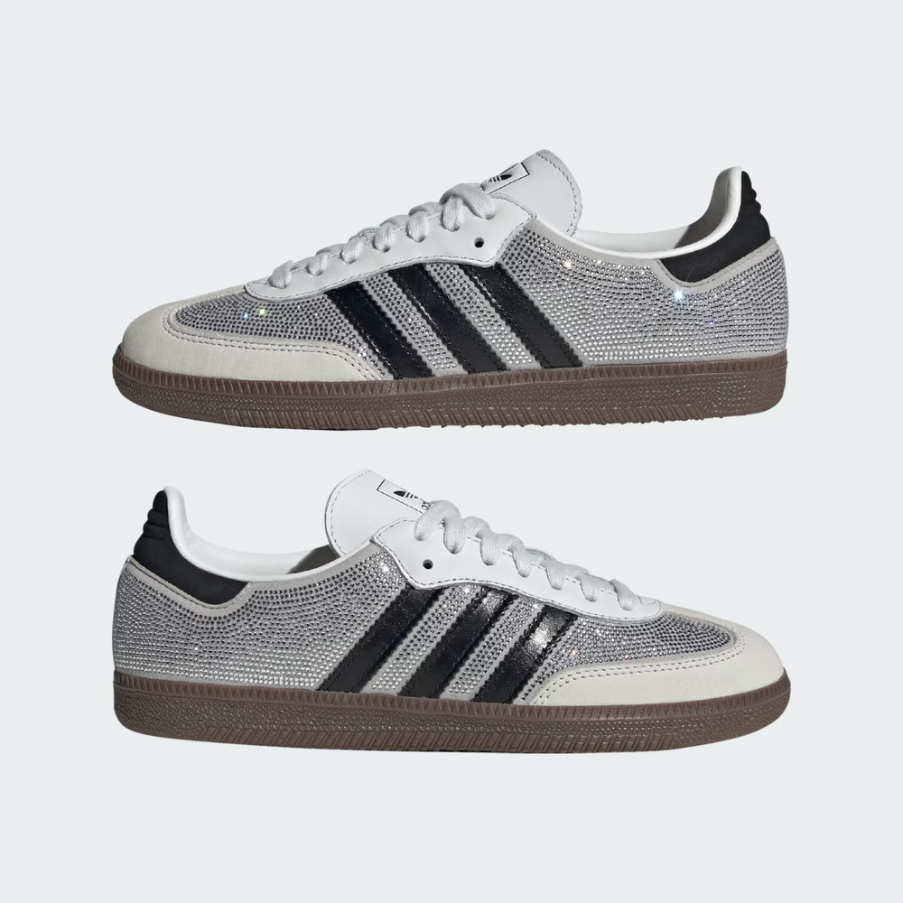 Adidas Samba OG “Rhinestone” Crystal White Silver Black (IH9055) Women's 6-9.5