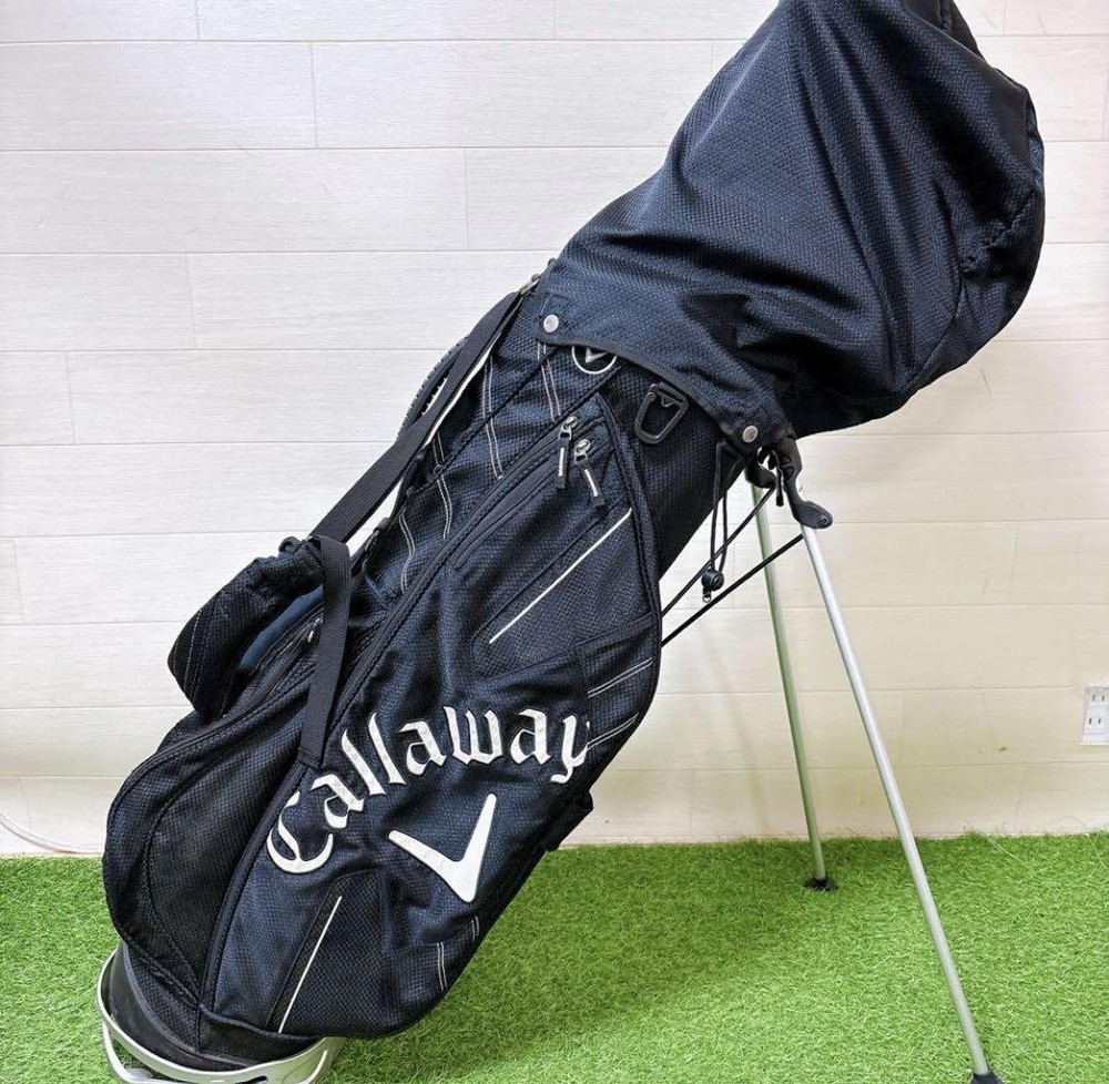 Callaway Mens Golf Club Set with Irons Wedge Putter and Caddy Bag Used
