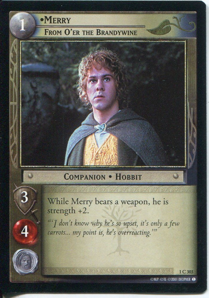 Lord Of The Rings CCG FotR Card 1.C303 Merry From Oer The Brandywine