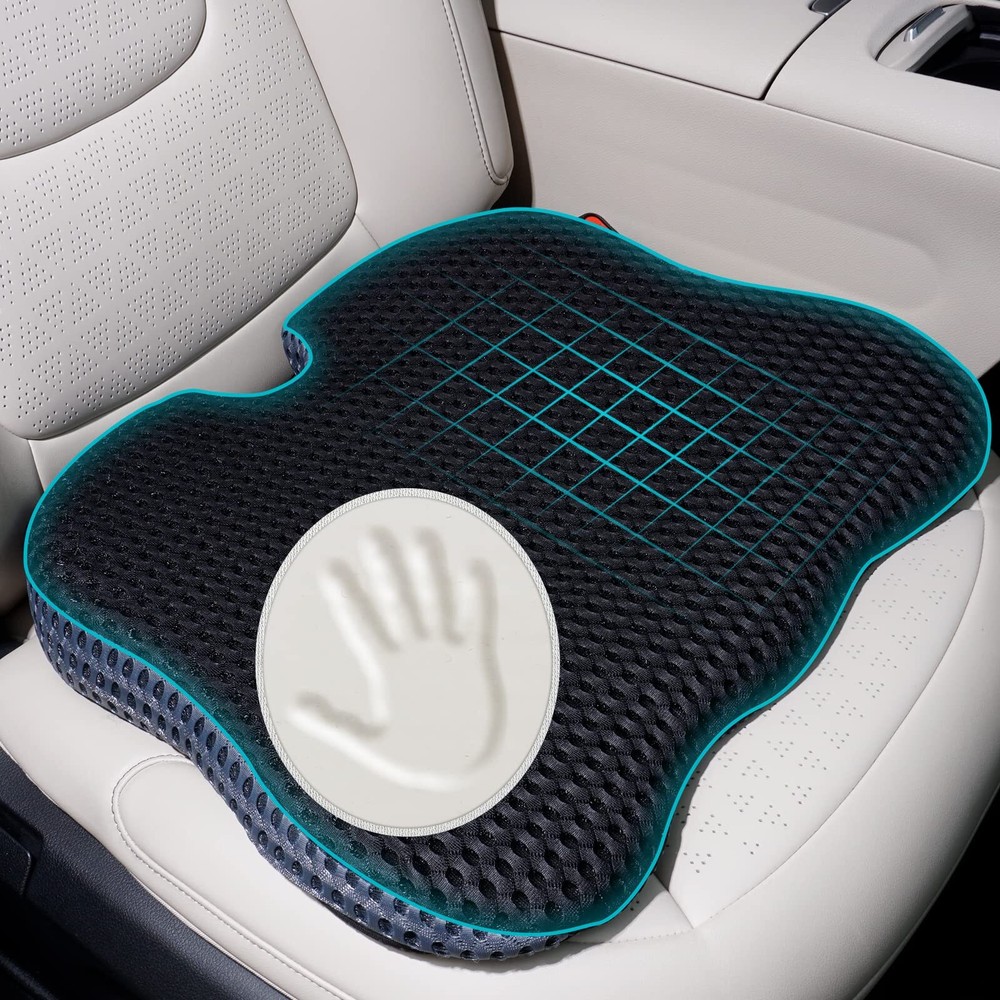 Car Seat Cushion Pad Memory Foam Heightening Wedge Driver Seat Cushion