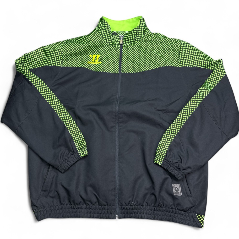 Warrior Gambler Jacket Adult Size 3XL XXXL Neon Green Full Zip Gaming