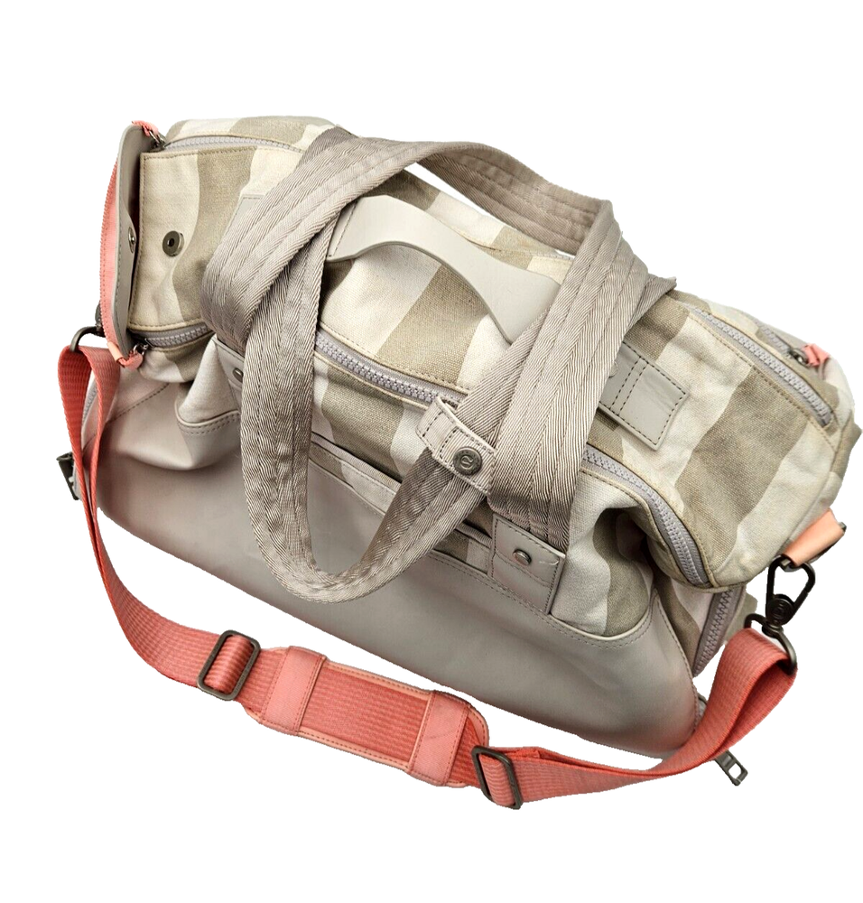Lululemon Athletic/Gym/Overnight/Weekend bag Pink and Beige
