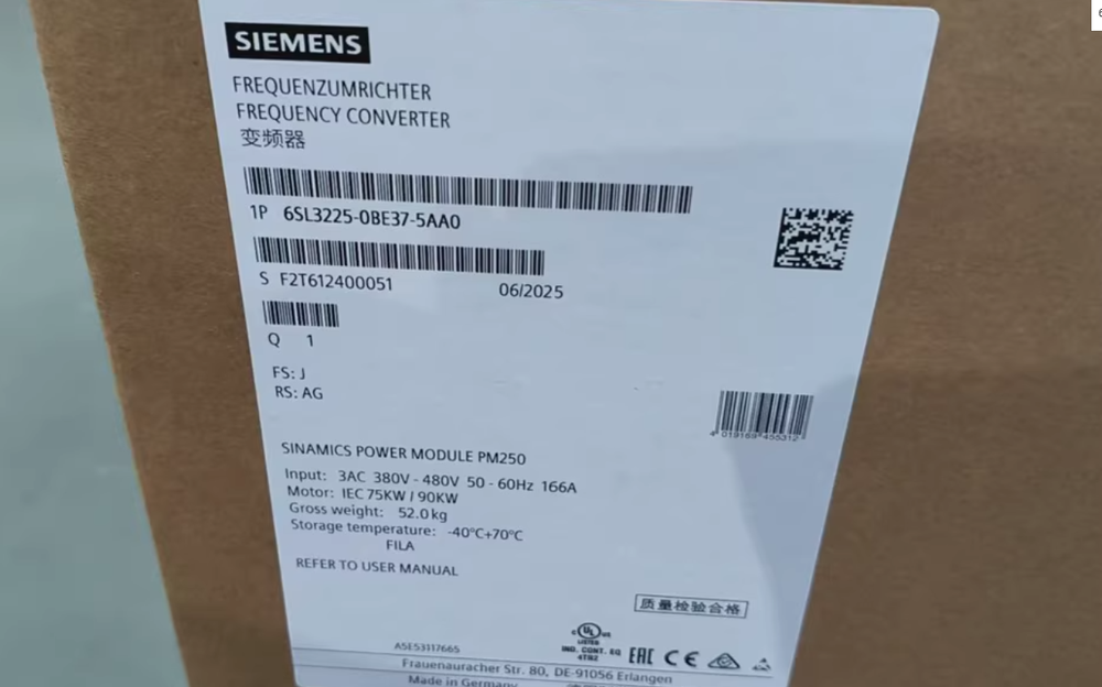 1PC Siemens 6SL3225-0BE37-5AA0 6SL3 225-0BE37-5AA0 New In Box Expedited Shipping