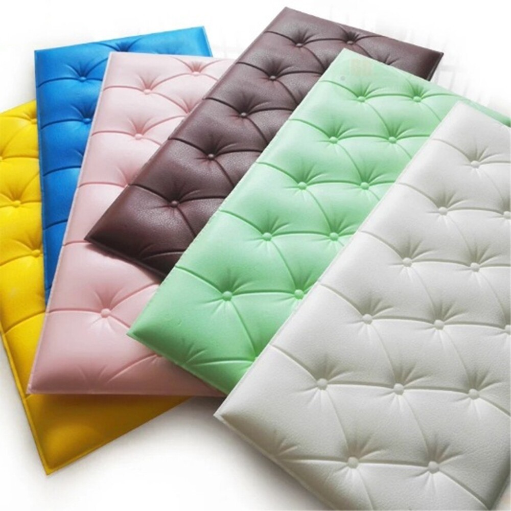 3D Wall Stickers DIY Wallpaper Self-adhesive Thicken Anti-Collision Wall Mat-Pad