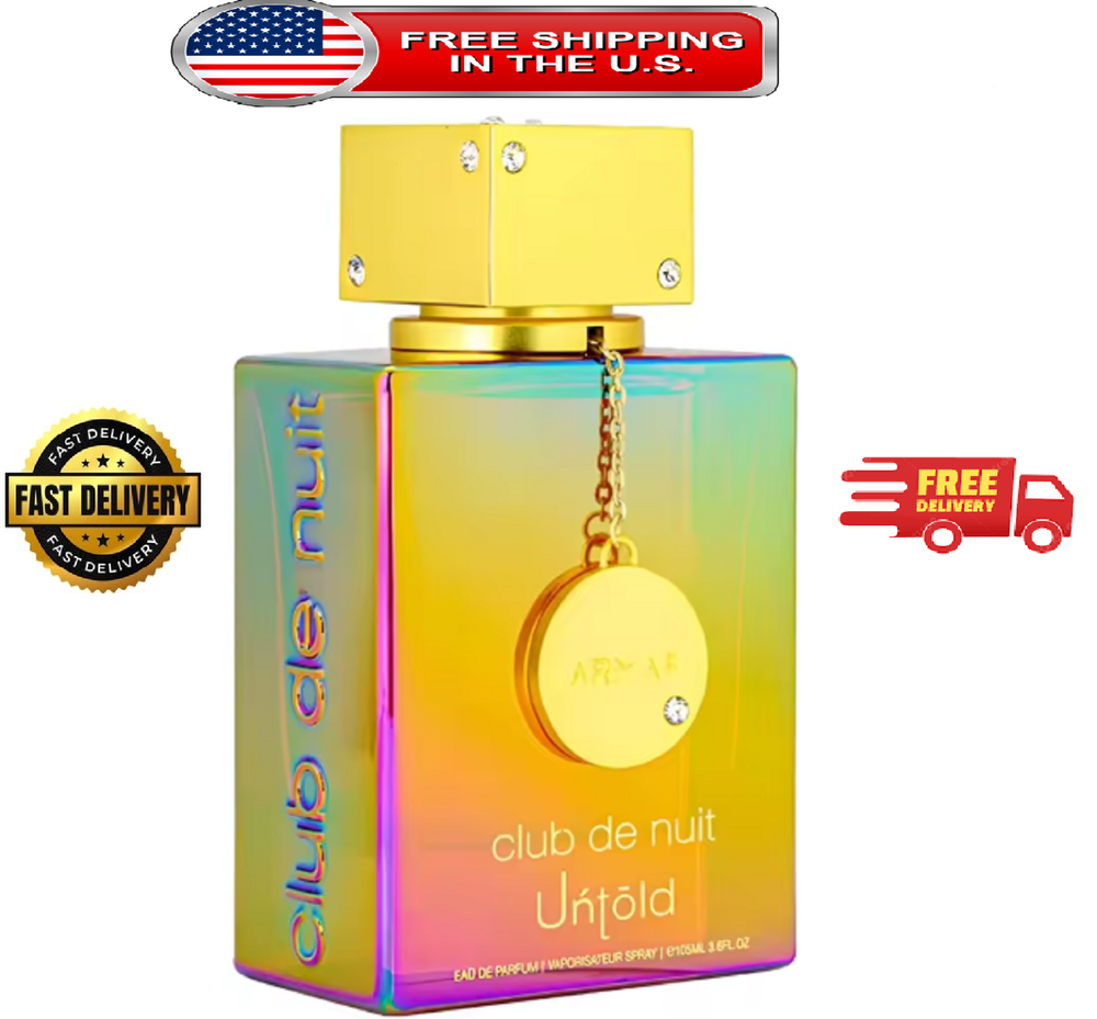 Armaf club de nuit UNTOLD 105ml/3.6oz Eau de Parfum Unisex Spray - New | Sealed
