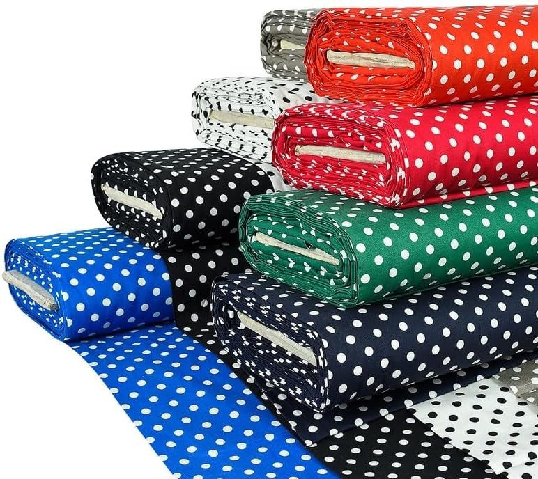8mm Polka Dot Cotton Fabric 44 inches approximately 111cm Wide - By the Yard
