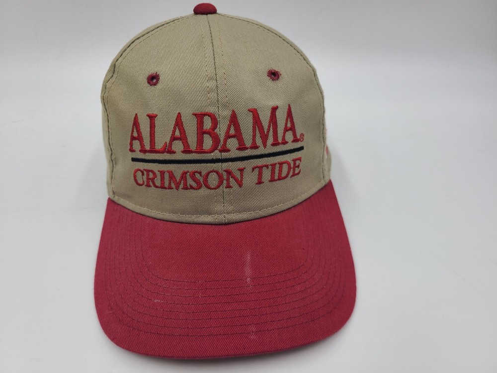 University of Alabama Crimson Tide YoungAn Snapback Hat Cap Men NCAA Beige Red