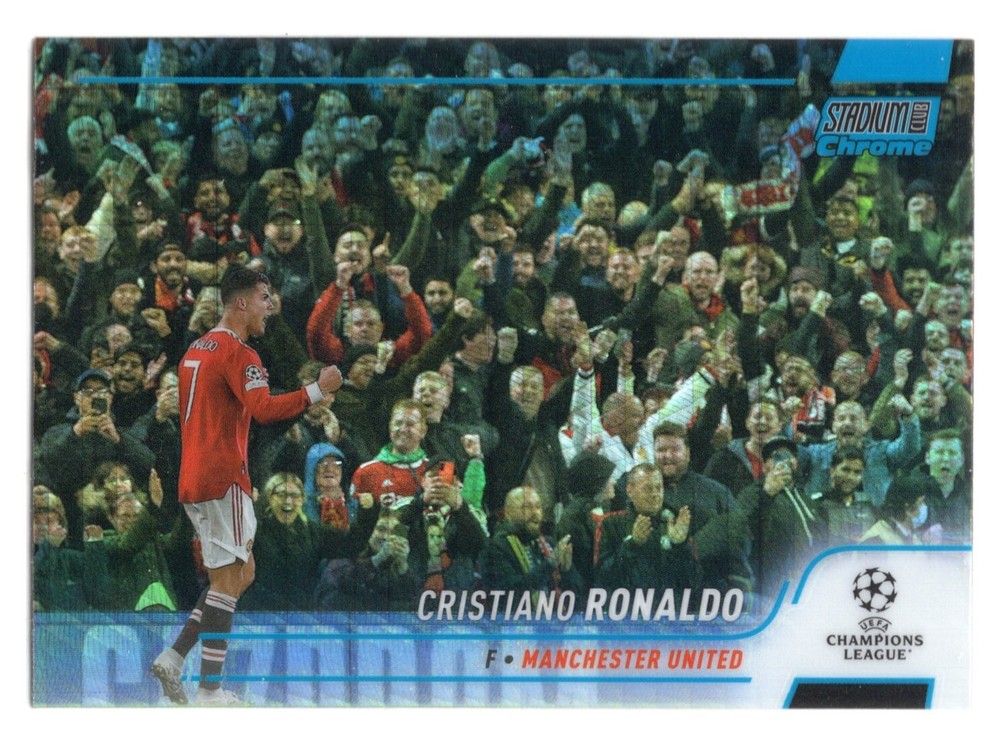 2021-22 Topps Stadium Club Chrome UCL Blue Prism Refractor Cristiano Ronaldo #7