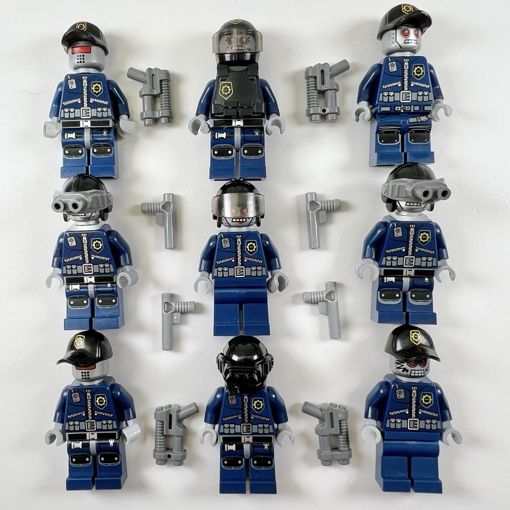 LEGO Movie Robo SWAT Minifigures Lot of 9 Super Secret Police Army Builder
