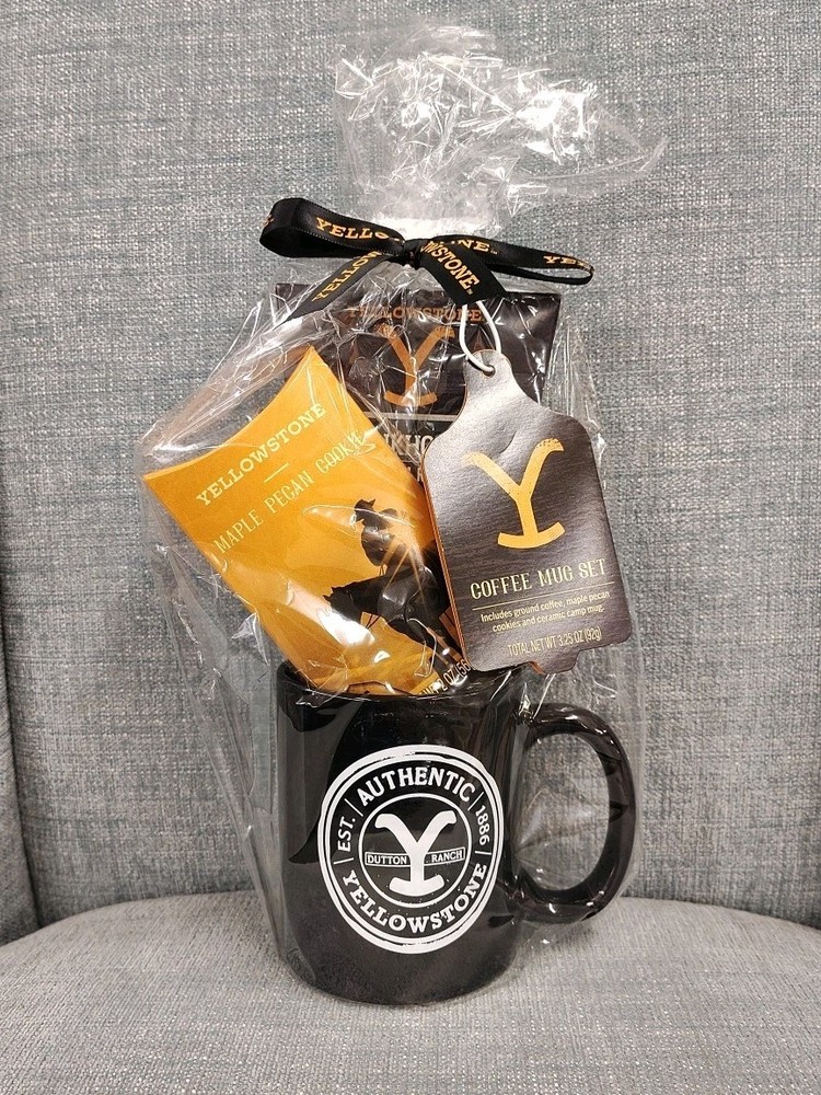 Yellowstone Dutton 1885 Ranch Mug Gift Set W/ Coffee & Cookies Wrapped READ