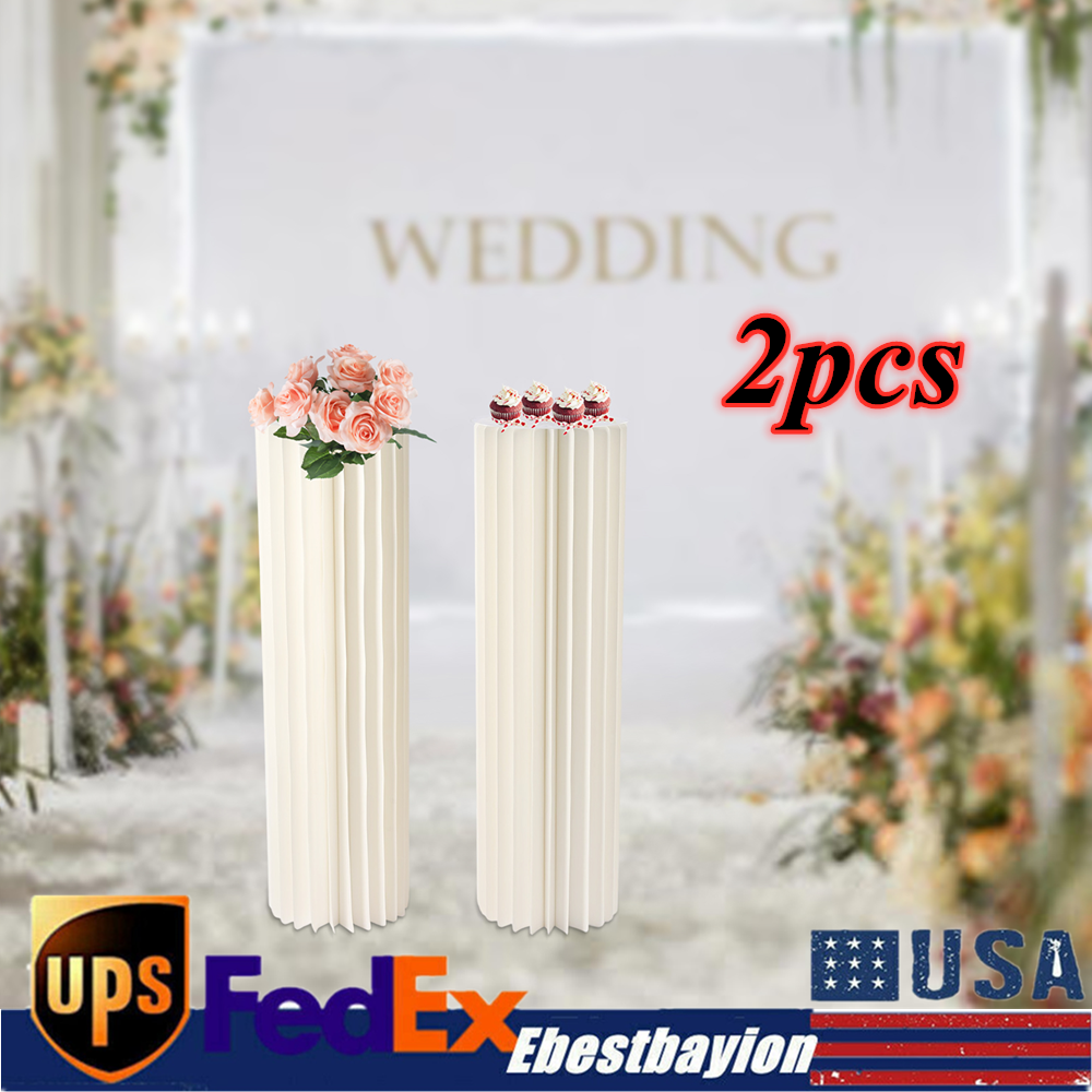 2x3.3ft Wedding Centerpiece Flower Stand Holder Cardboard Vase Column Rack Decor