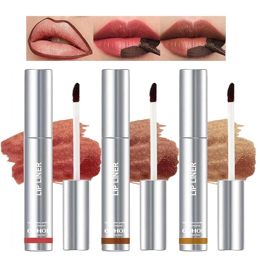 3PCS Peel off Lip Stain Tattoo, Peel off Lip Liner Tattoo, Long Lasting Lip Stai