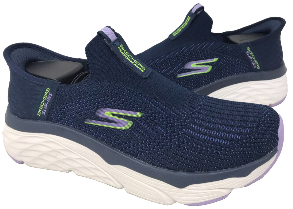 Skechers Women's Slip-ins Max Cushioning Elite Smooth Nvy Sneakers Size:6.5 87W