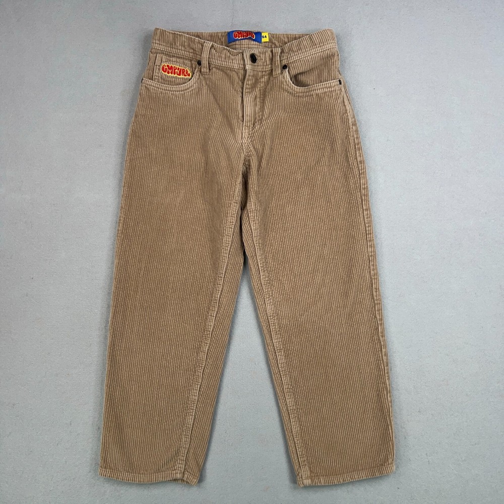 Empyre Pants Boys 24 Beige Relax Corduroy Baggy Loose Street Skate Y2K Kids