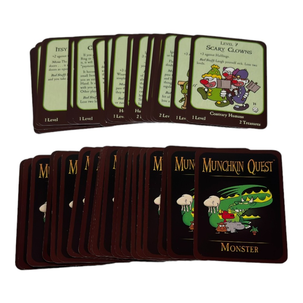 Munchkin Quest Board Game 41 Replacement Monster Cards Steve Jackson