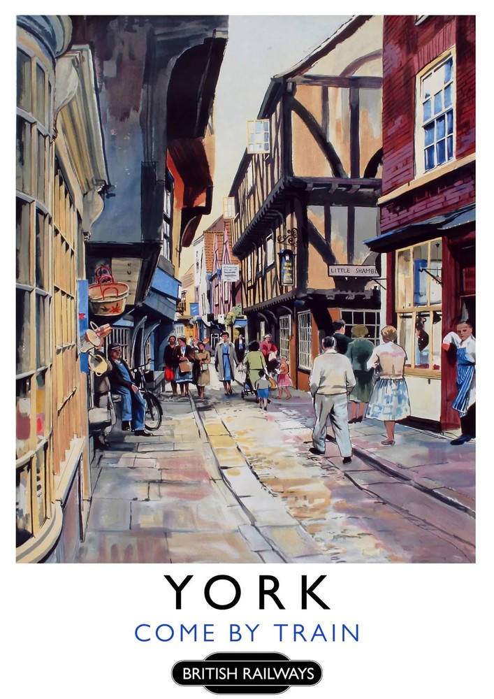 York British Railways Britain Vintage Travel Poster Print