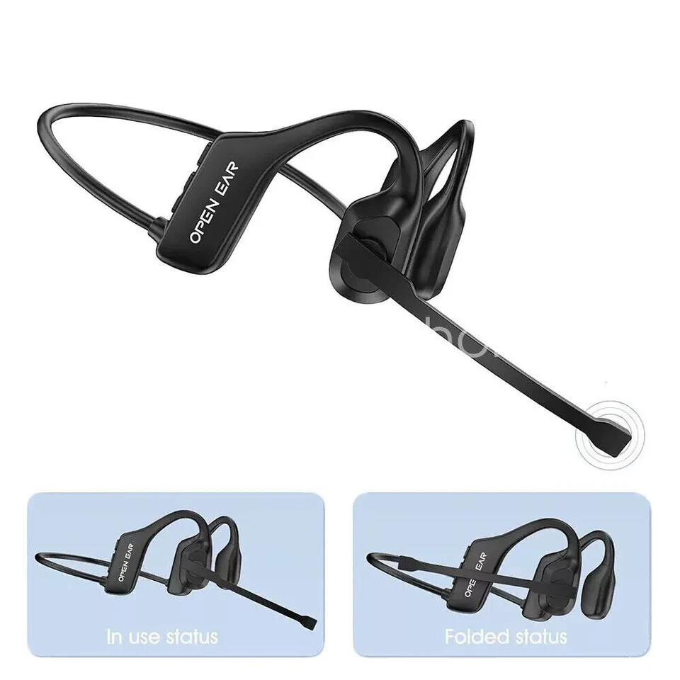 Trucker Bluetooth 5.3 Wireless Headset With Noise Cancelling Mic For Phone PC US