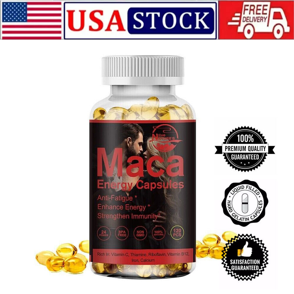 120PCS Maca Root Extract Stamina | Libido | Mood | Energy | TO 480 Capsules Men
