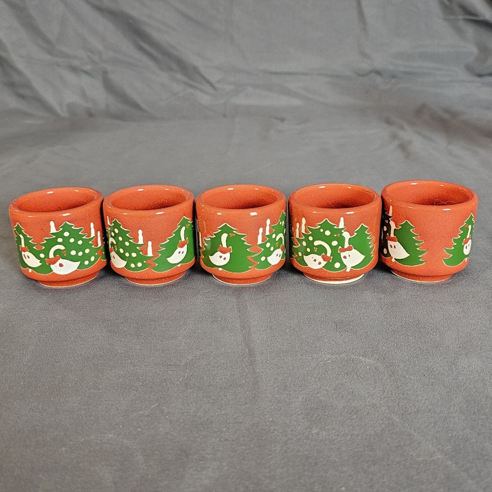 Vintage Set Of 5 Waechtersbach CHRISTMAS TREE & GEESE 2
