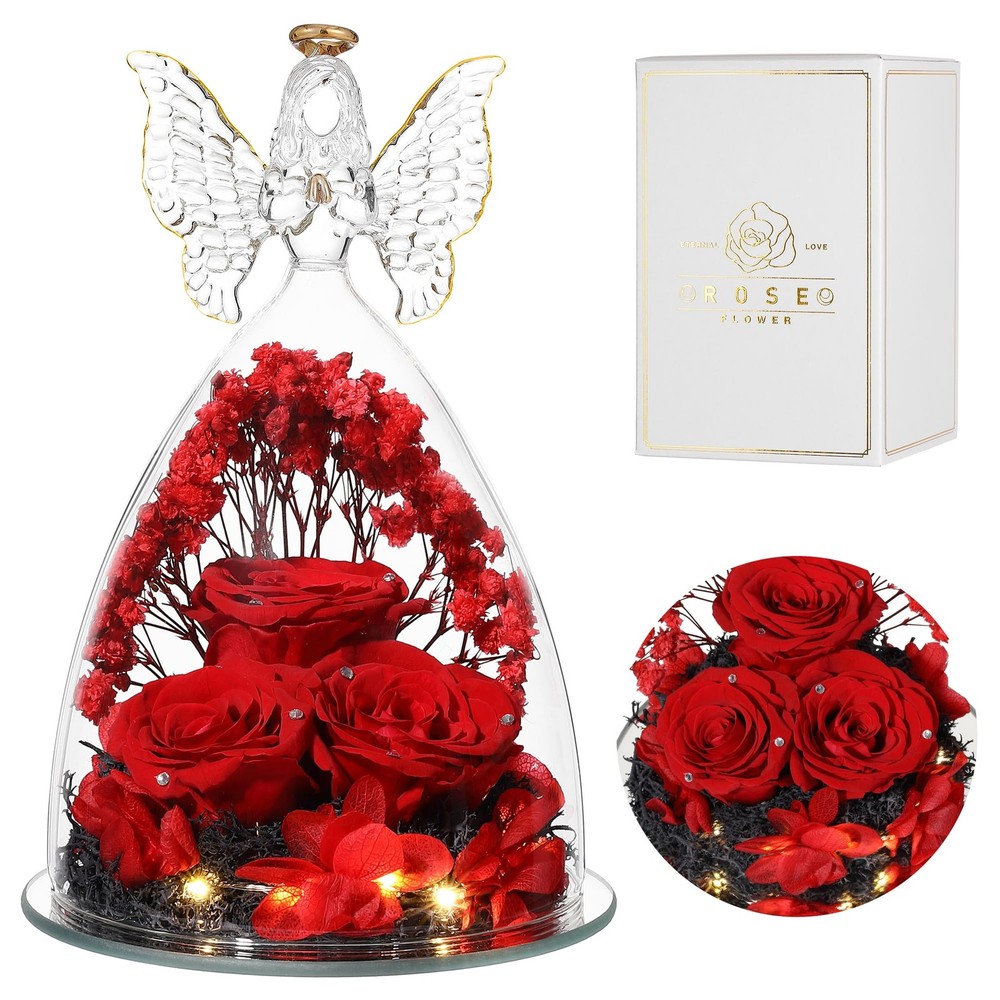 Mothers Day Angel Rose Gift for Her Forever Real Large Rose-image