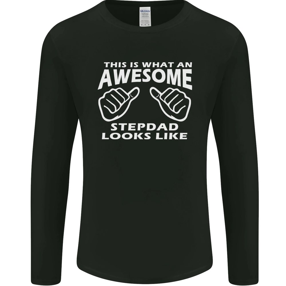 Awesome Stepdad Funny Fathers Day Step Dad Mens Long Sleeve T-Shirt