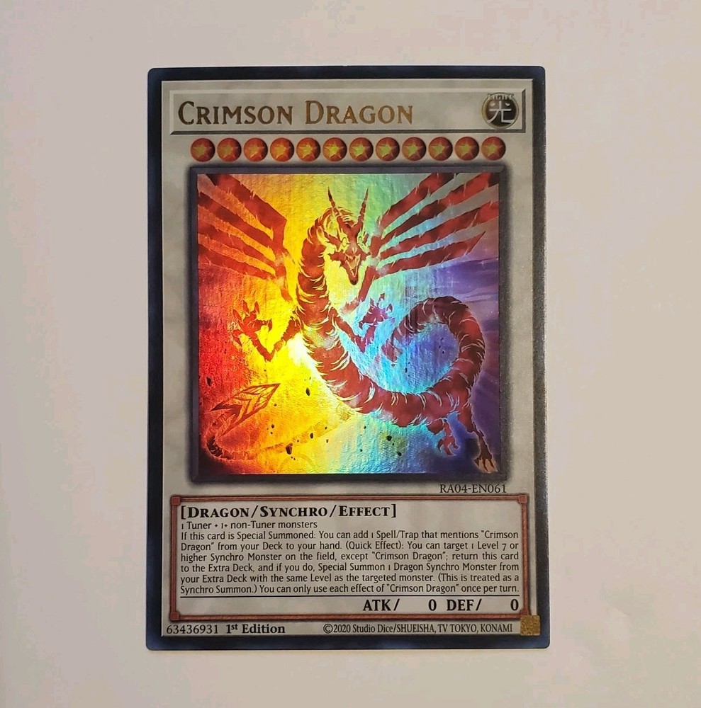 Crimson Dragon Ultra Rare RA04-EN061 1st Edition NM Mint Condition