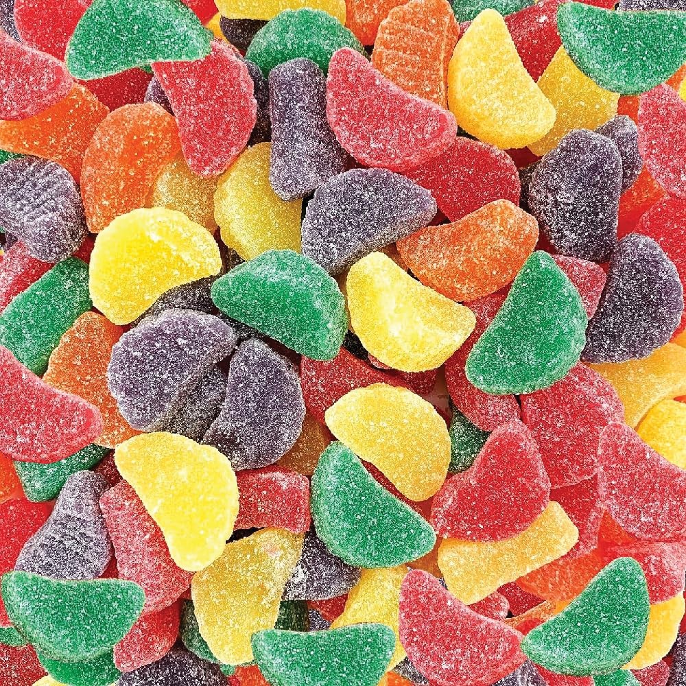 Bulk Assorted Jelly Fruit Slices Candy - 2 lb Pack (65 Count)