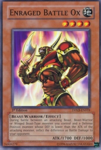 Enraged Battle Ox - DPKB-EN018 - Common - 1st Edition x3 - Lightly Played