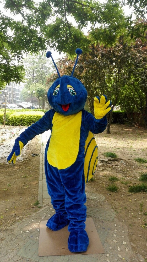 Blue Snails Mascot Costume Suit Cosplay Party Game Dress Outfit Halloween Adult