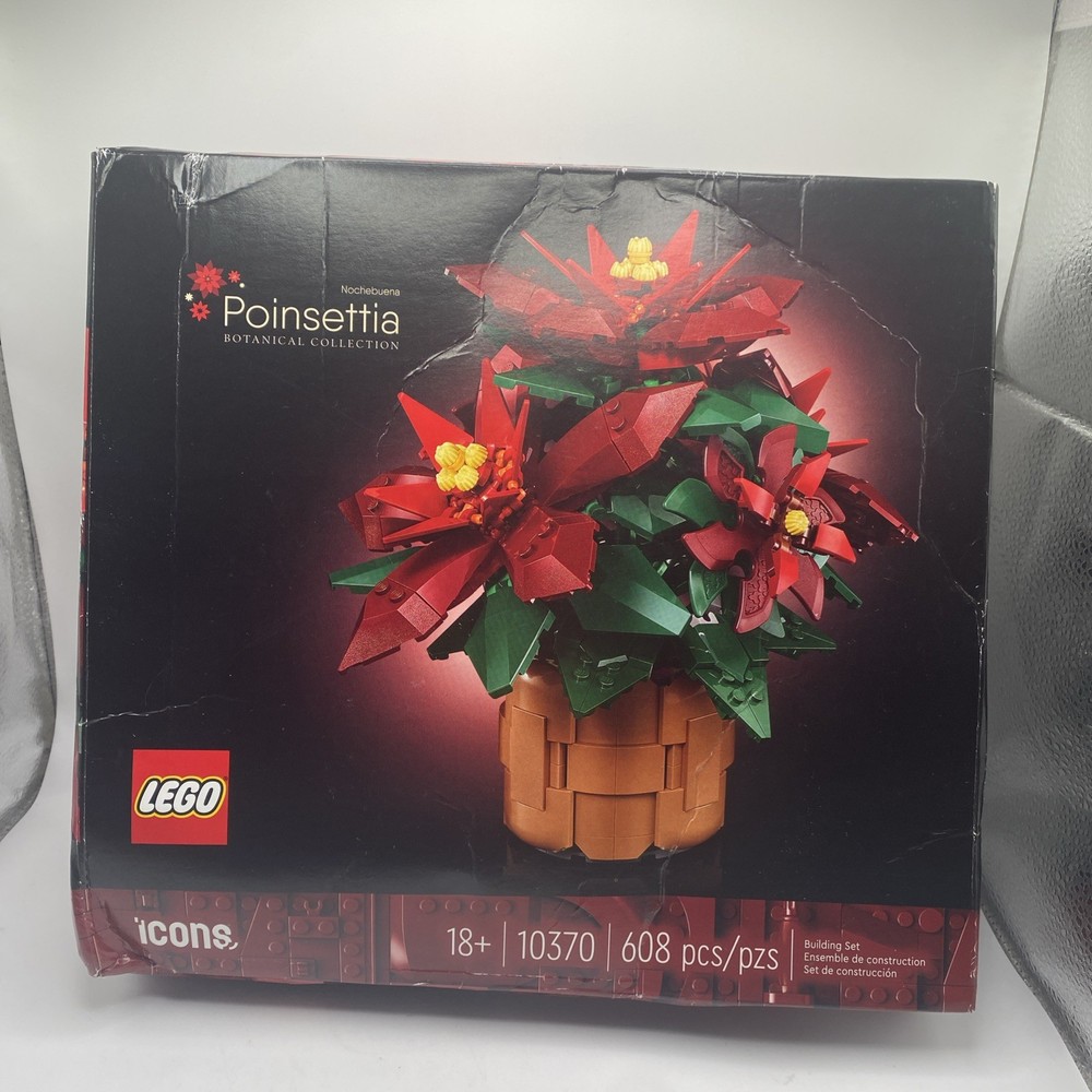 Damaged Box Icons Poinsettia 10370 Holiday Set