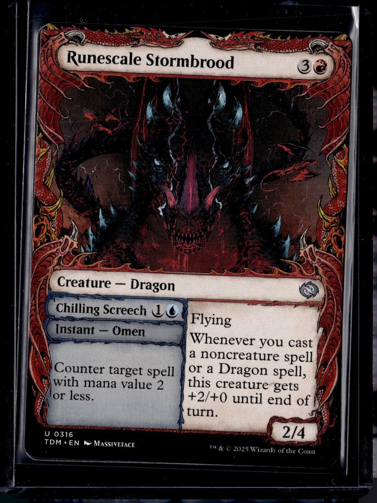 Runescale Stormbrood 316 TDM NM MTG Magic the Gathering Card