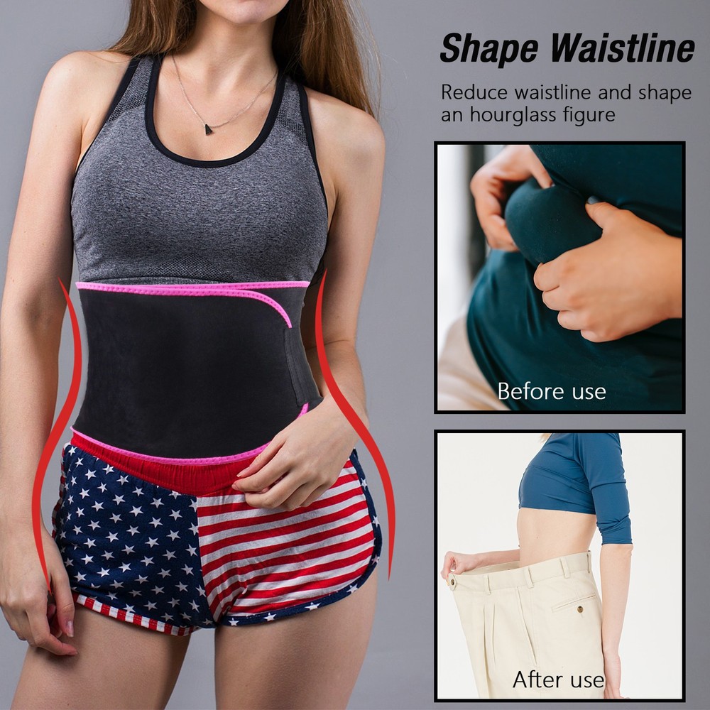 Men Women Premium Waist Cincher Sweat Belt Sport Body Shaper Abdomen Fat Burner
