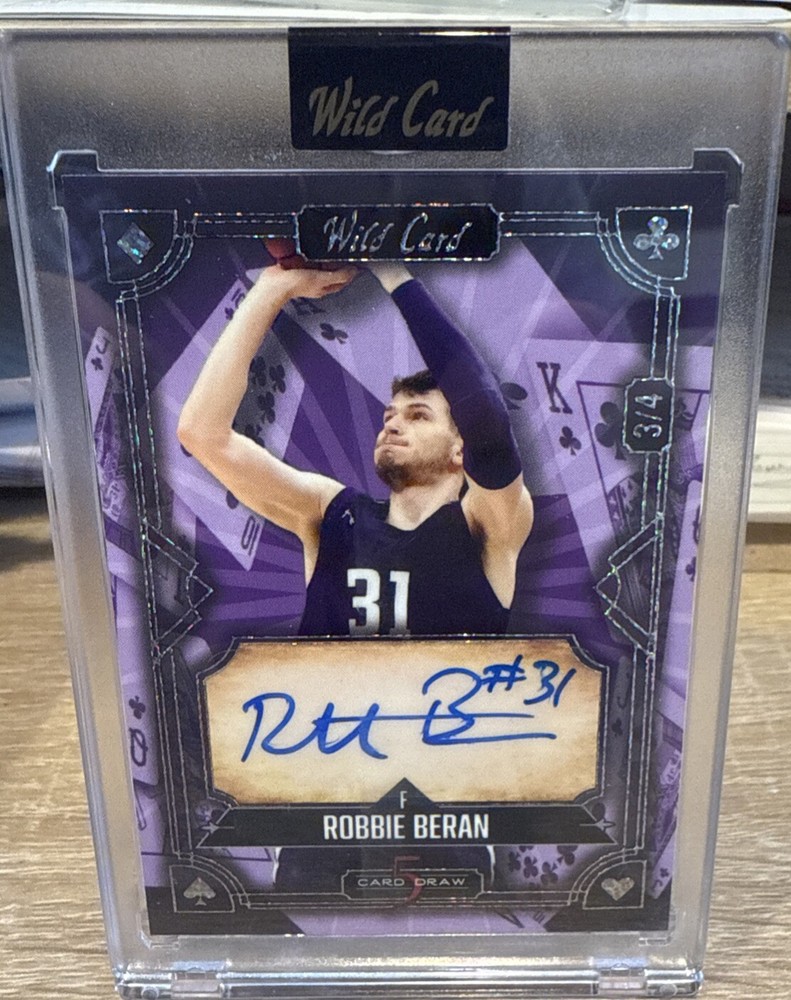 2023-24 Wild Card 5 Robbie Beran Auto /5 Virginia Tech Hokies