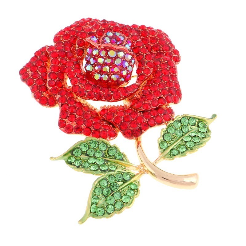 New Gold Tone Metal Brooch With Rhinestone  P1349-GRD